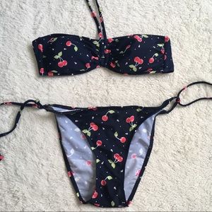 Target Navy Blue Bikini Set with Cherries